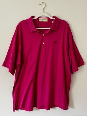 Vintage Fairway & Greene Cotton Fuchsia Pink Polo, John’s Island Golf Club – XL
